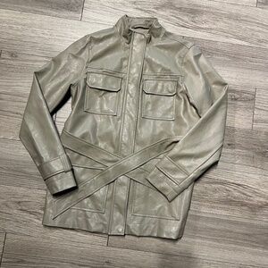 A New Day tan pleather jacket